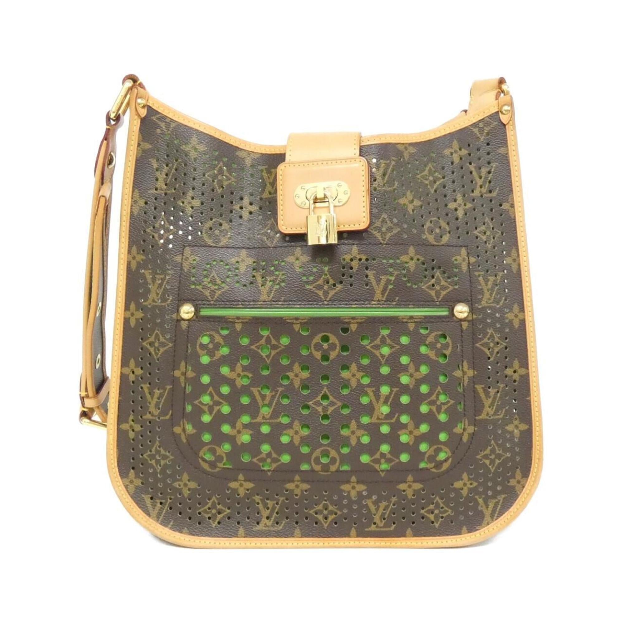 Louis Vuitton Marron Vert Coated Canvas Shoulder Bag