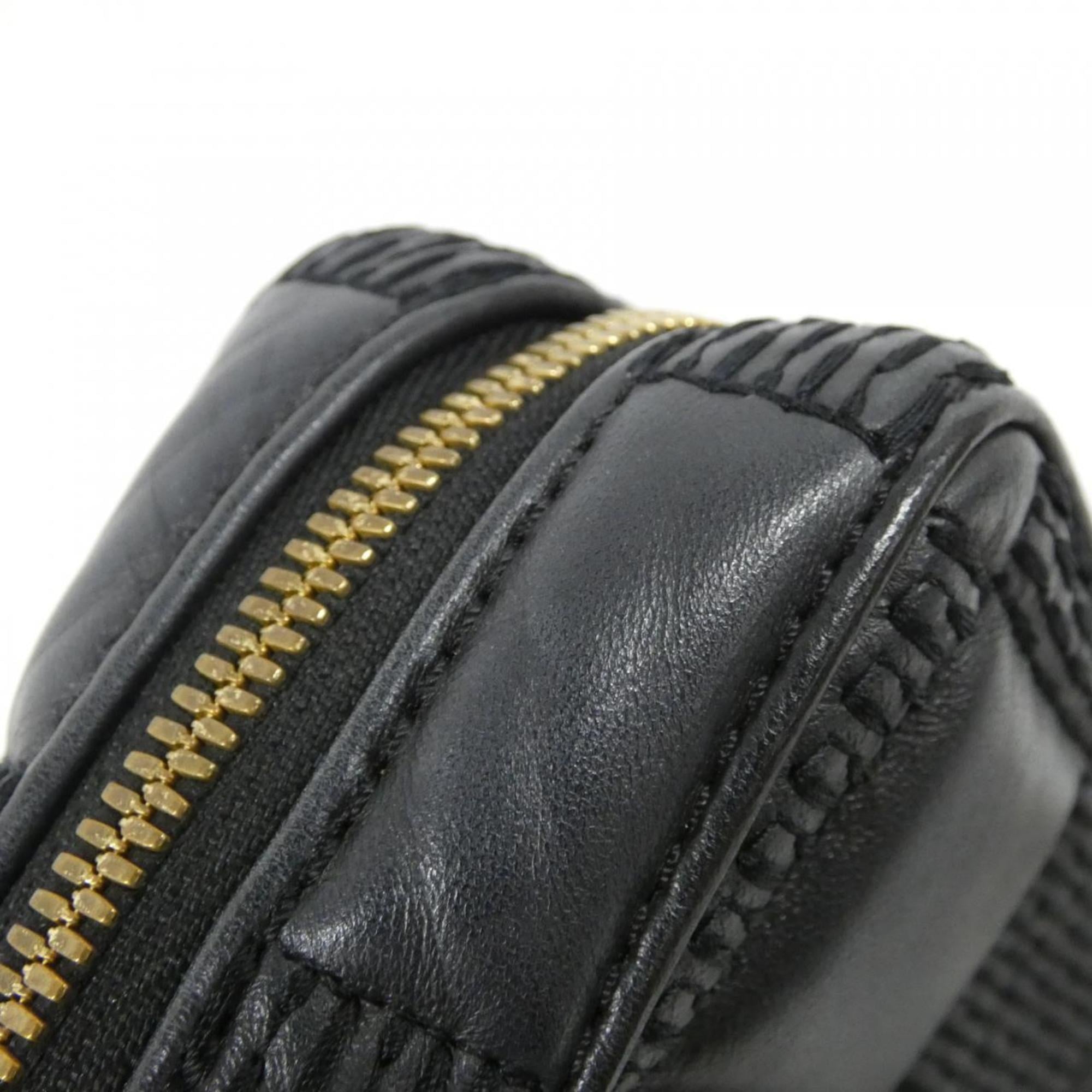 Louis Vuitton Black Leather Shoulder Bag