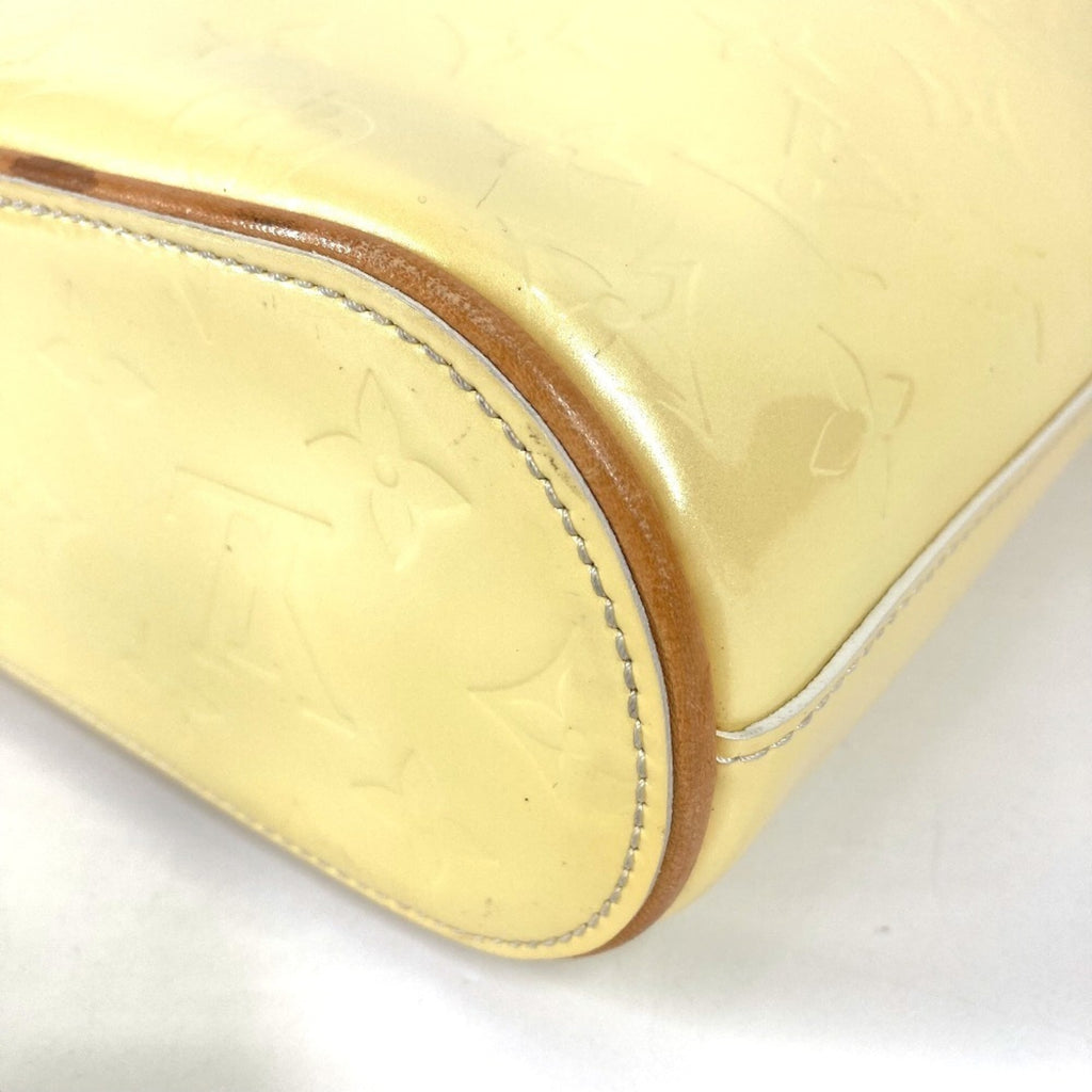Louis Vuitton White Yellow Monogram Vernis Canvas Handbag