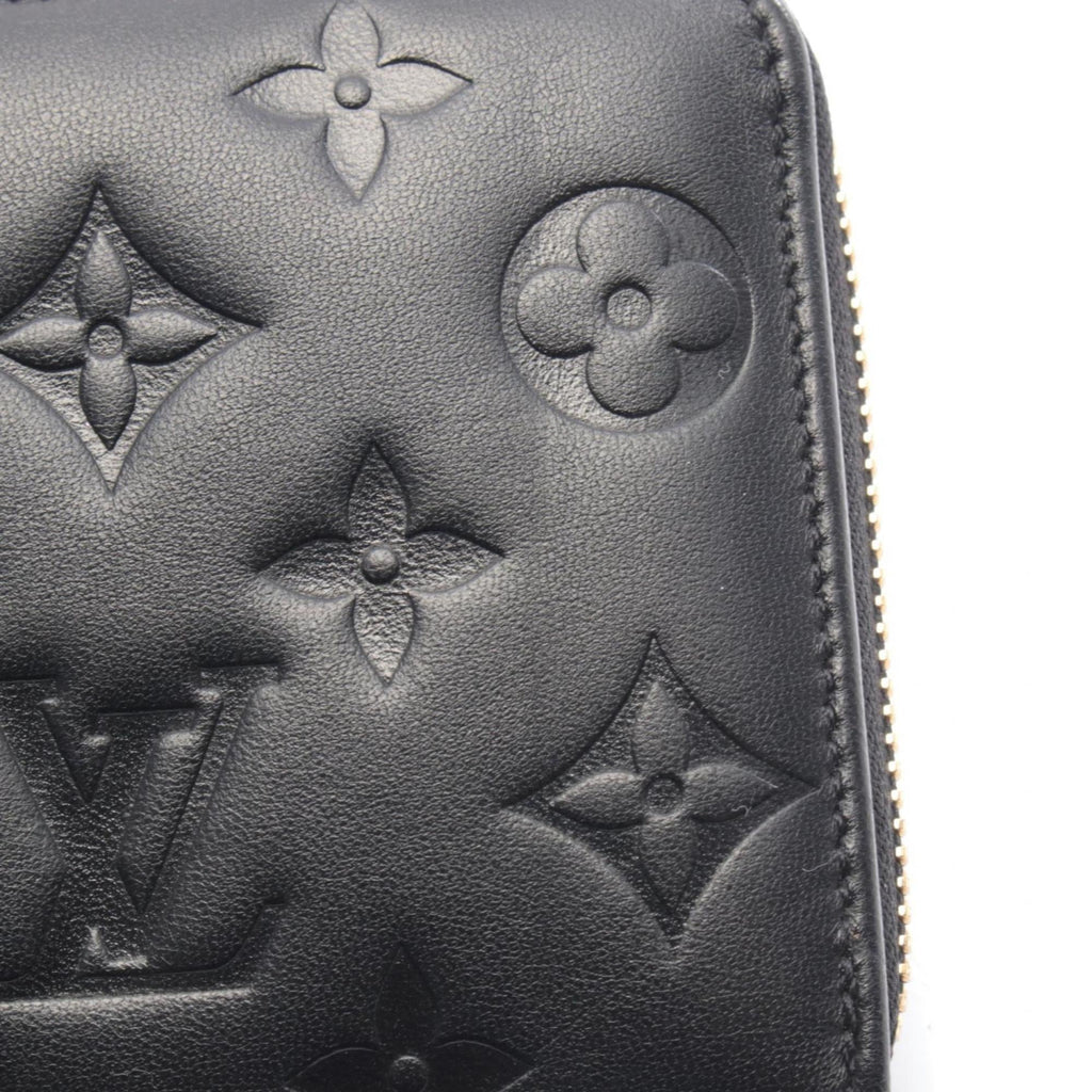 Louis Vuitton Black Monogram Leather Long Wallet