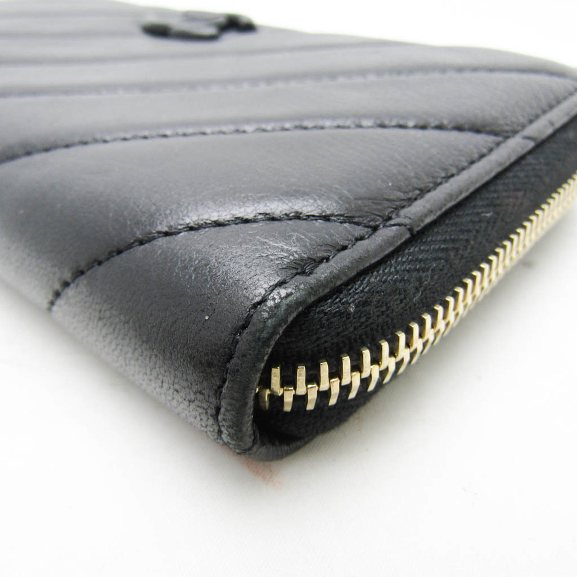 Chanel Black Leather Long Wallet (Bi-Fold)