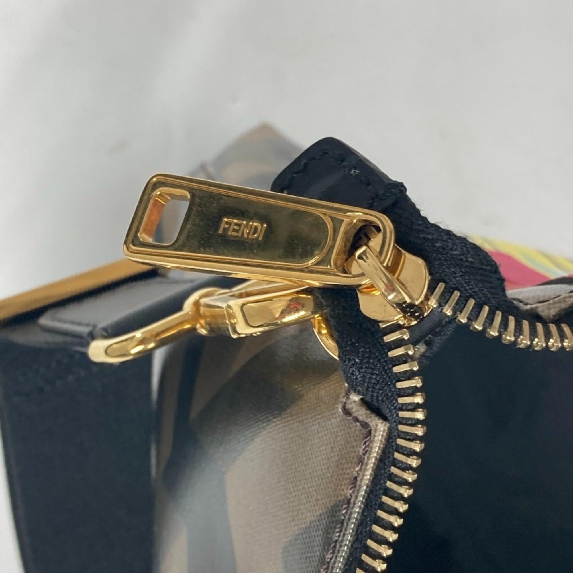 Fendi Brown Multi-Color Pvc Shoulder Bag