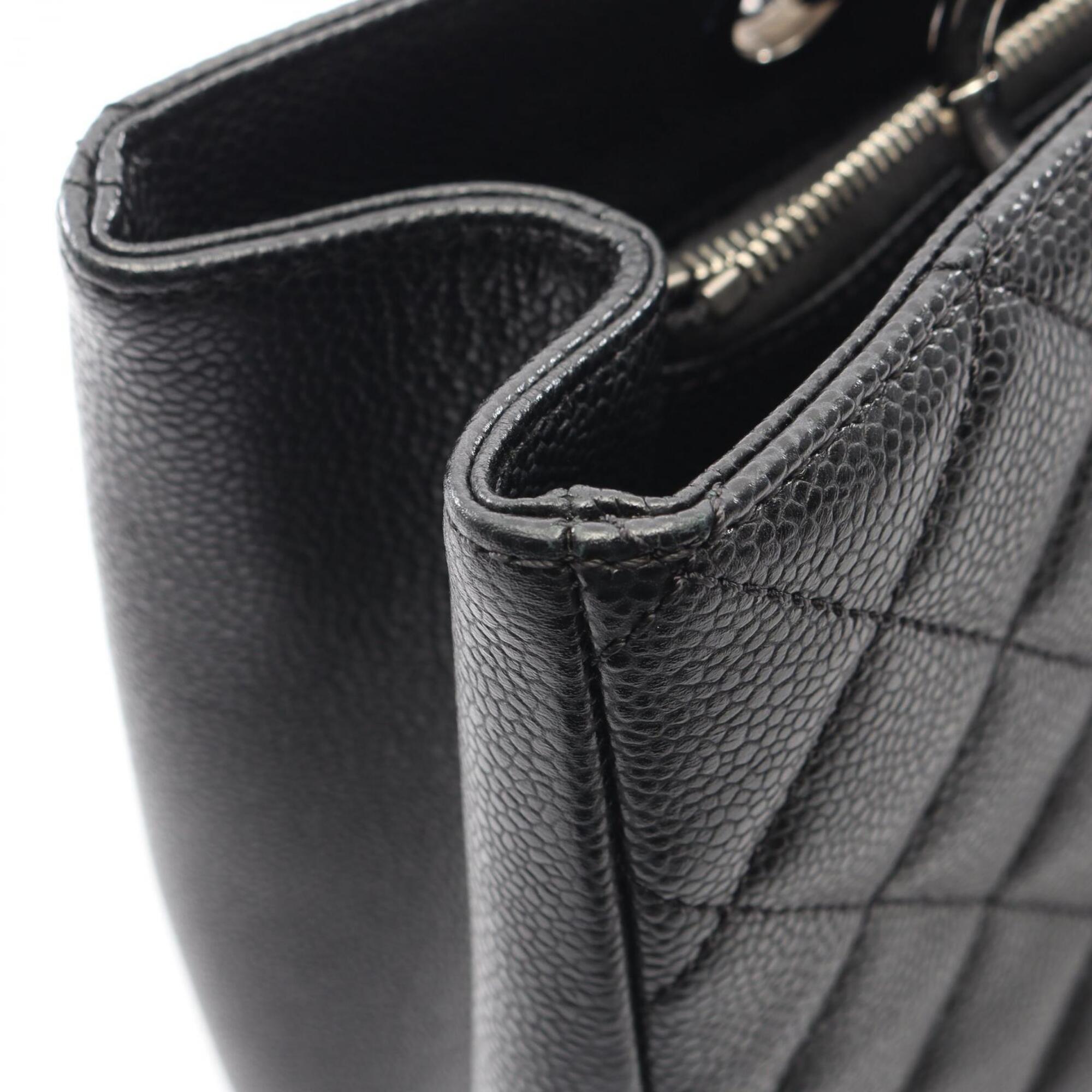 Chanel Black Grained Calfskin Handbag Tote Bag