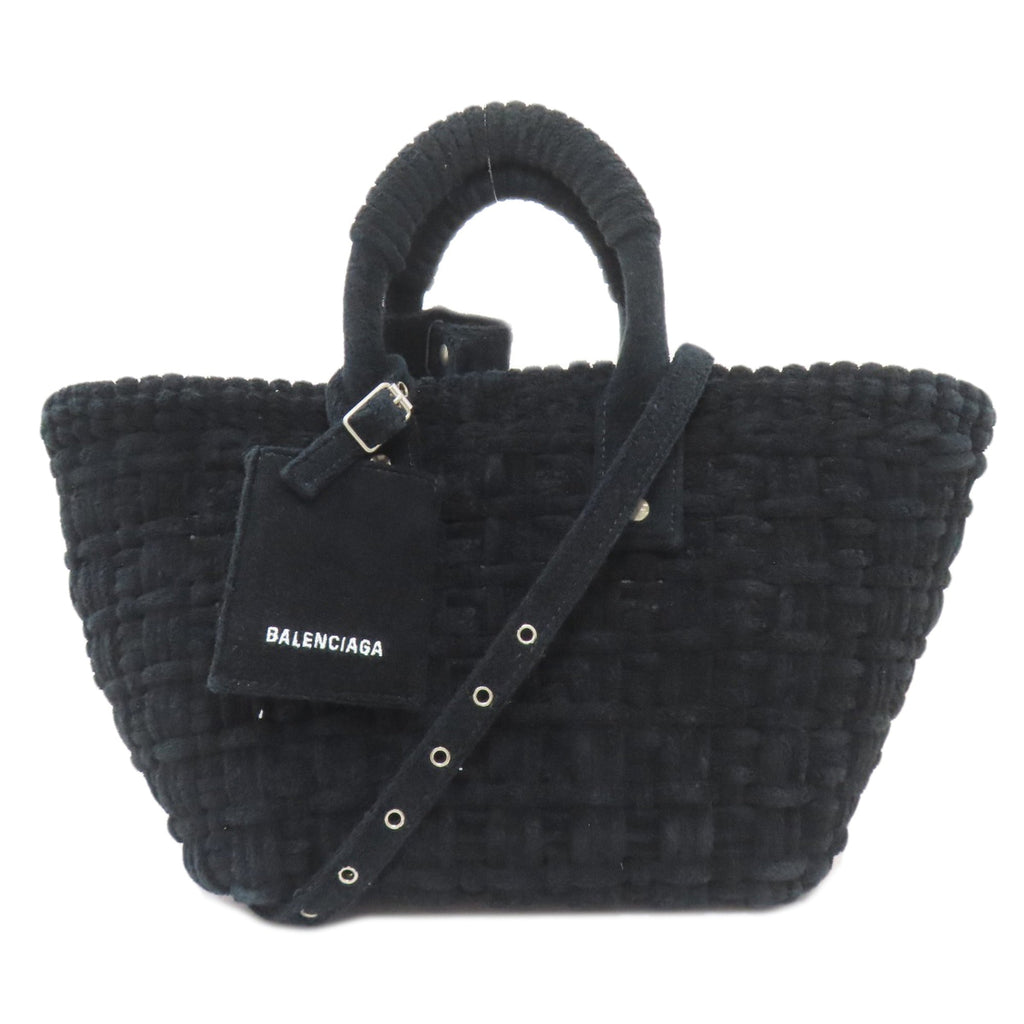 Balenciaga Black Pile Fabric Hand