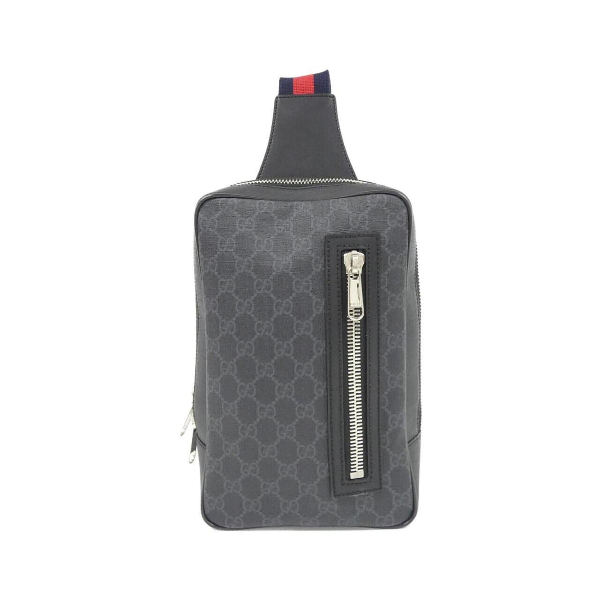 Gucci Black Gray Gg Supreme Shoulder Bag (Pre-Owned)