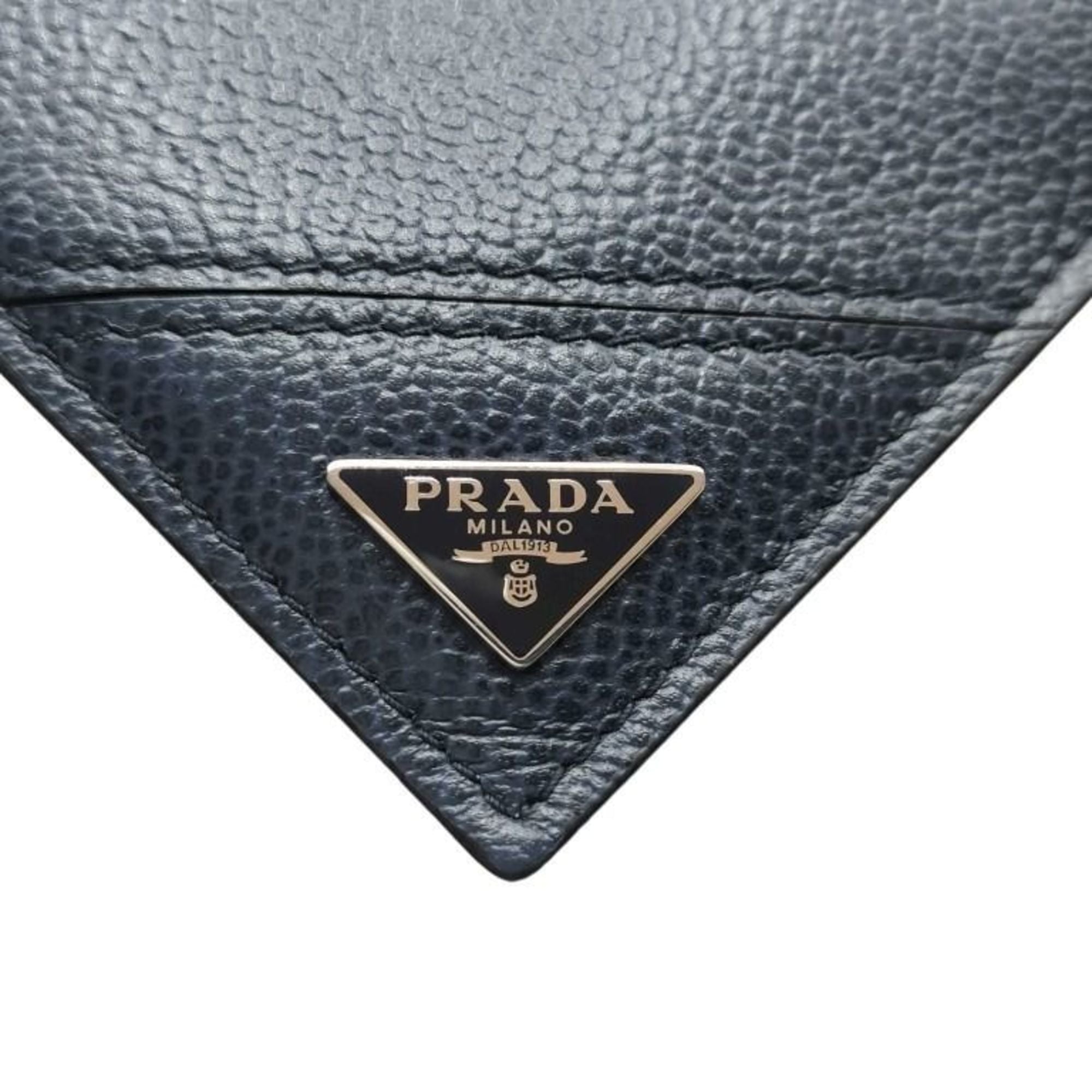 Prada Black Leather Wallet (Bi-Fold)