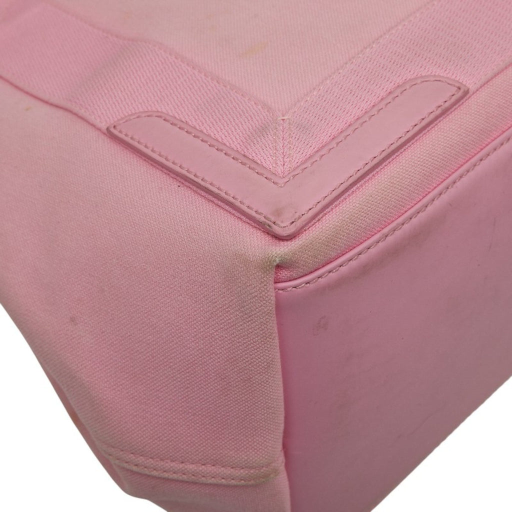 Balenciaga Pink Canvas Leather Hand