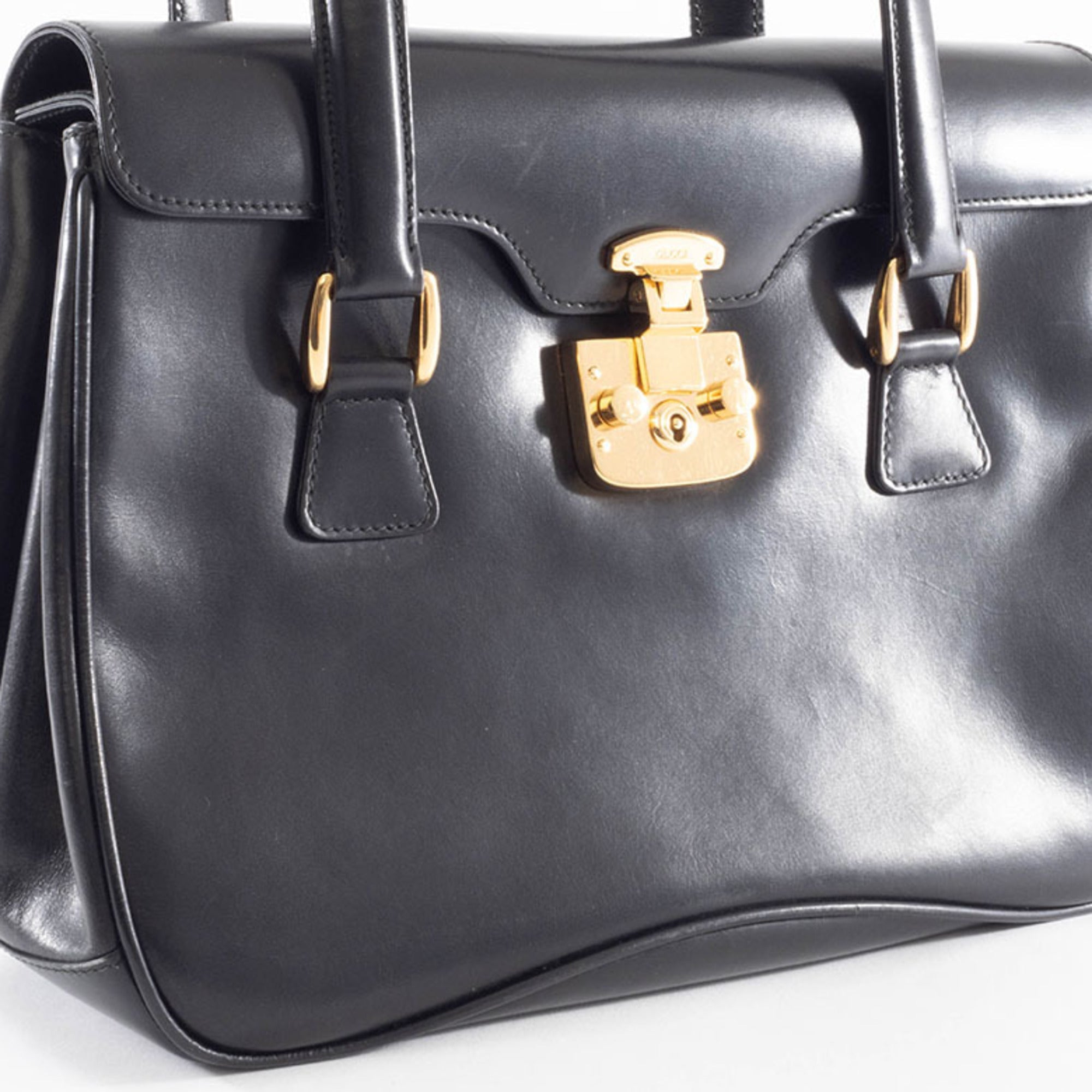 Gucci Black Leather Handbag (Pre-Owned)