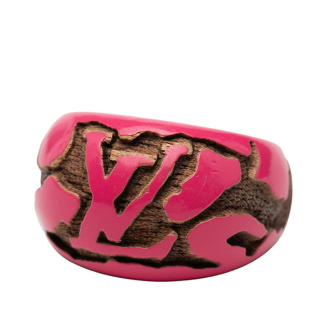 Louis Vuitton Pink Wood Band Ring