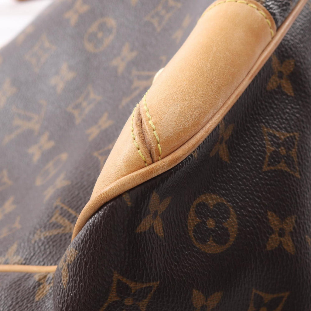 Louis Vuitton Brown Monogram Coated Canvas Leather Tote Bag