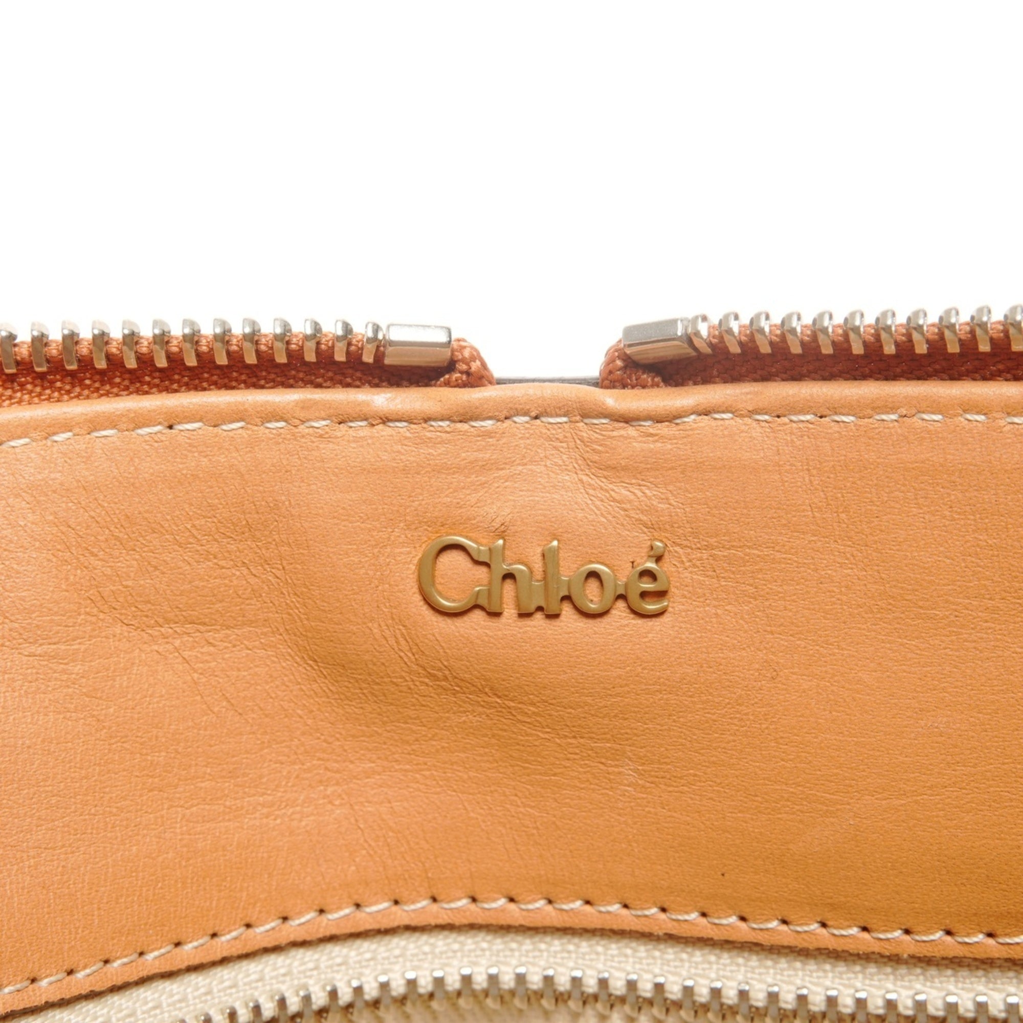 Chloé Paddington Brown Leather Boston Bag Handbag (Pre-Owned)