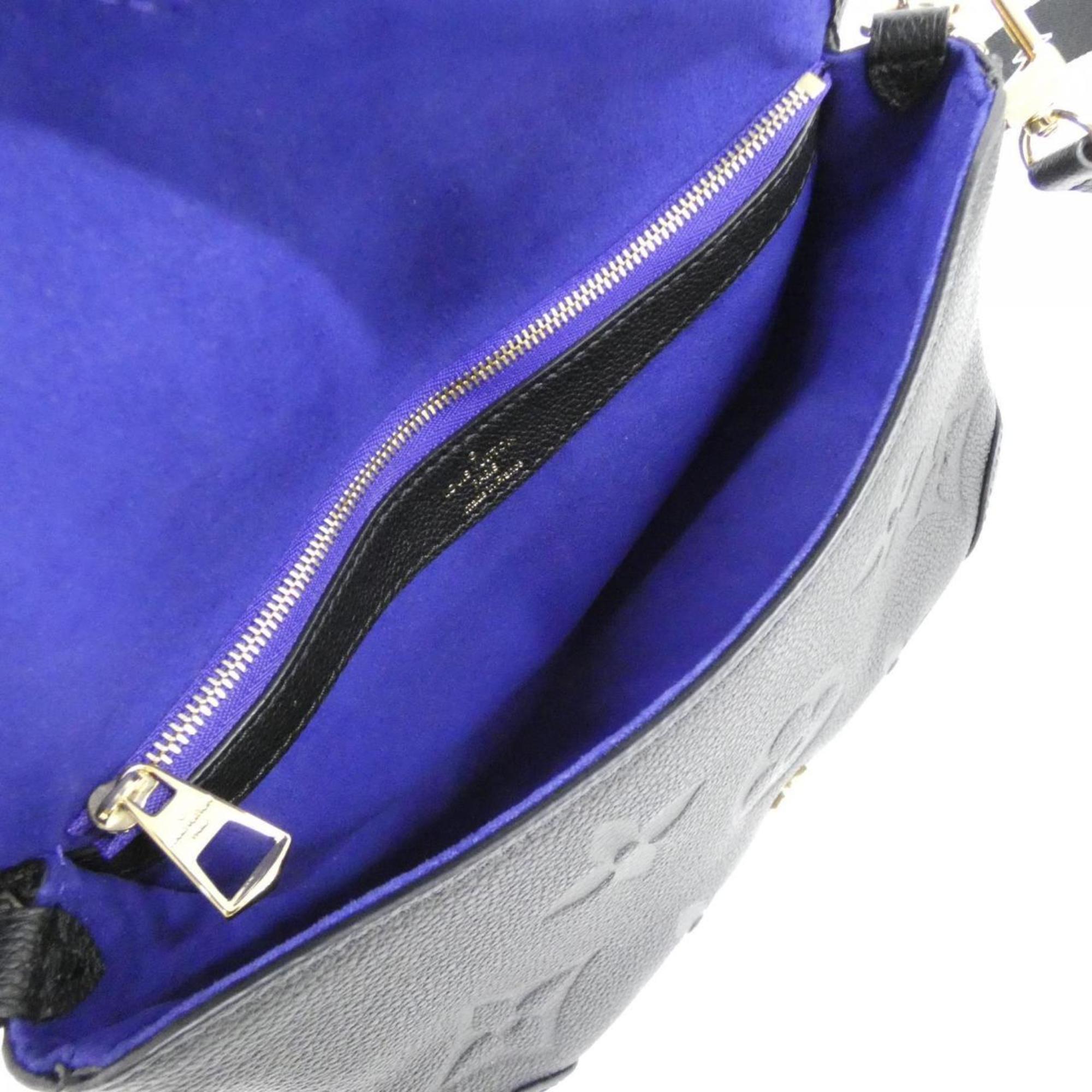 Louis Vuitton Bicolor Black Leather Shoulder Bag