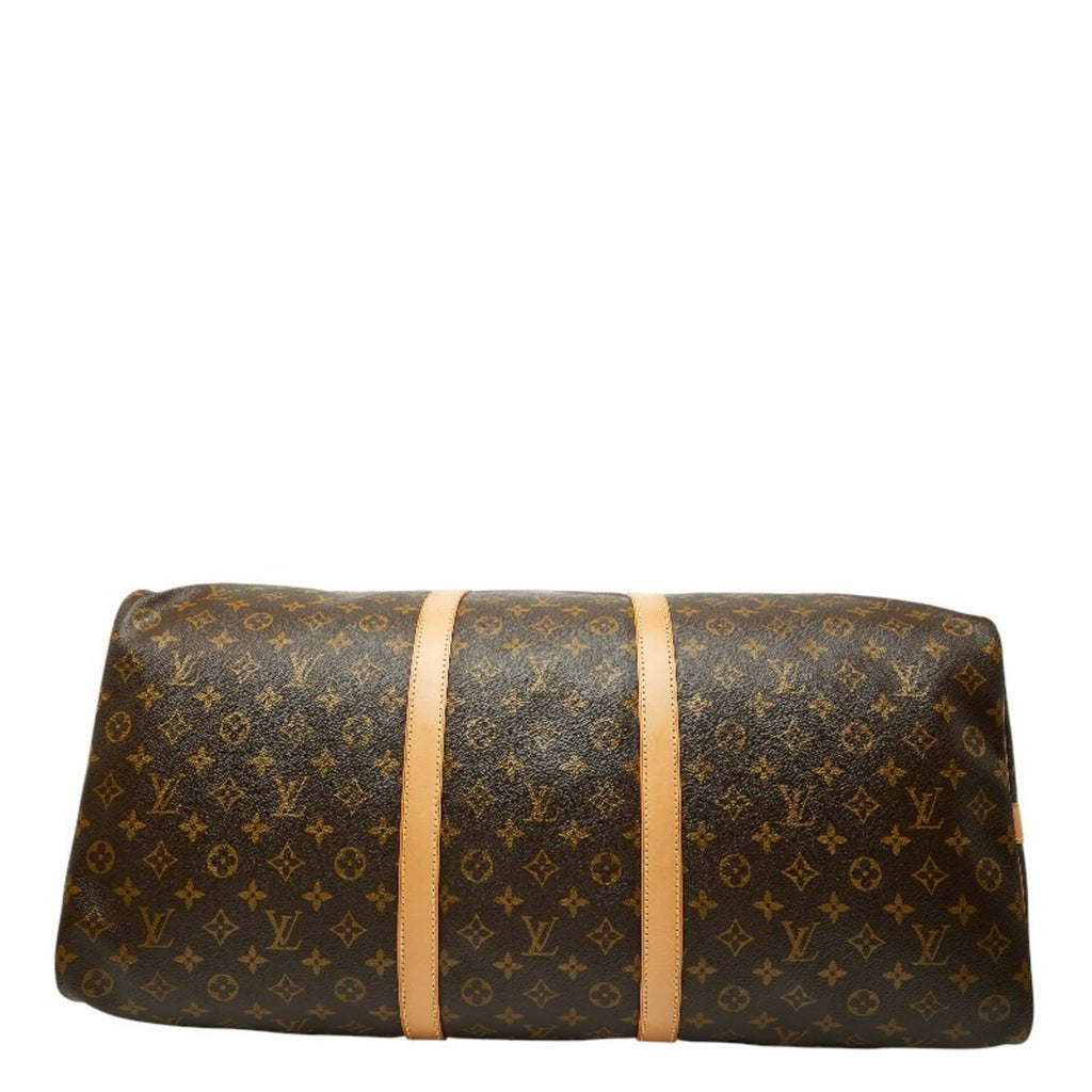 Louis Vuitton Brown Pvc Leather Boston Bag Shoulder Bag