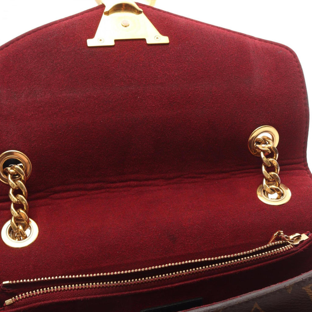 Louis Vuitton Black Brown Coated Canvas Leather Shoulder Bag