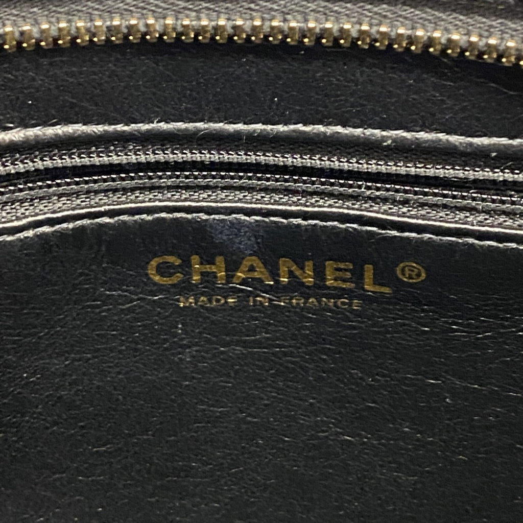 Chanel Black Grained Calfskin Tote Bag