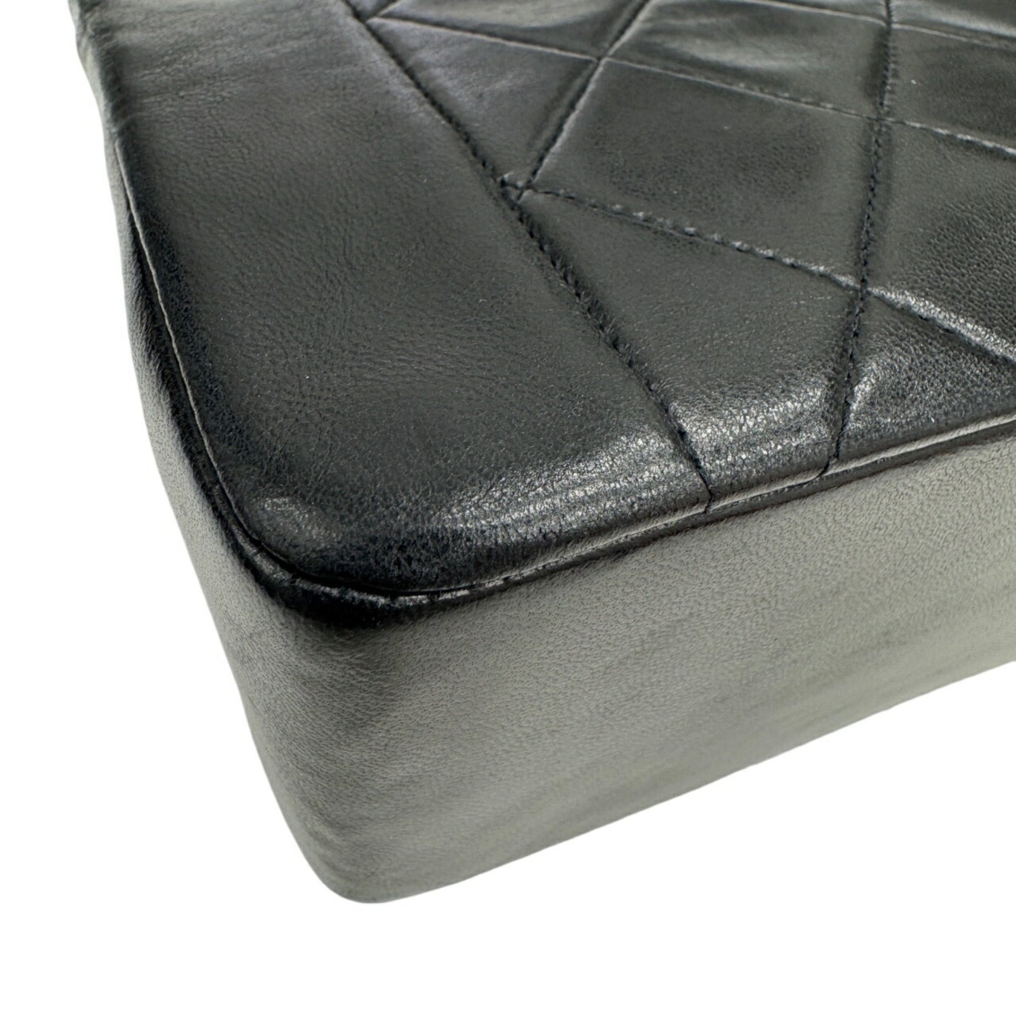 Chanel Matelasse Black Leather Shoulder Bag