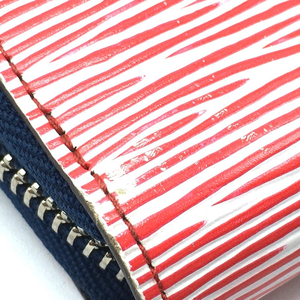 Louis Vuitton Epi Denim Red Color Rouge Epi Leather Long Wallet
