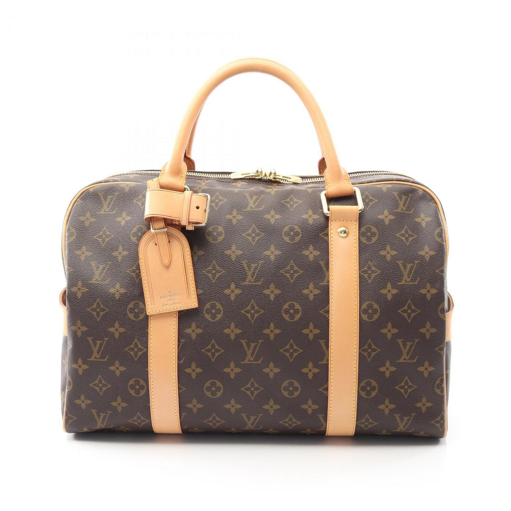 Louis Vuitton Brown Coated Canvas Leather Boston Bag