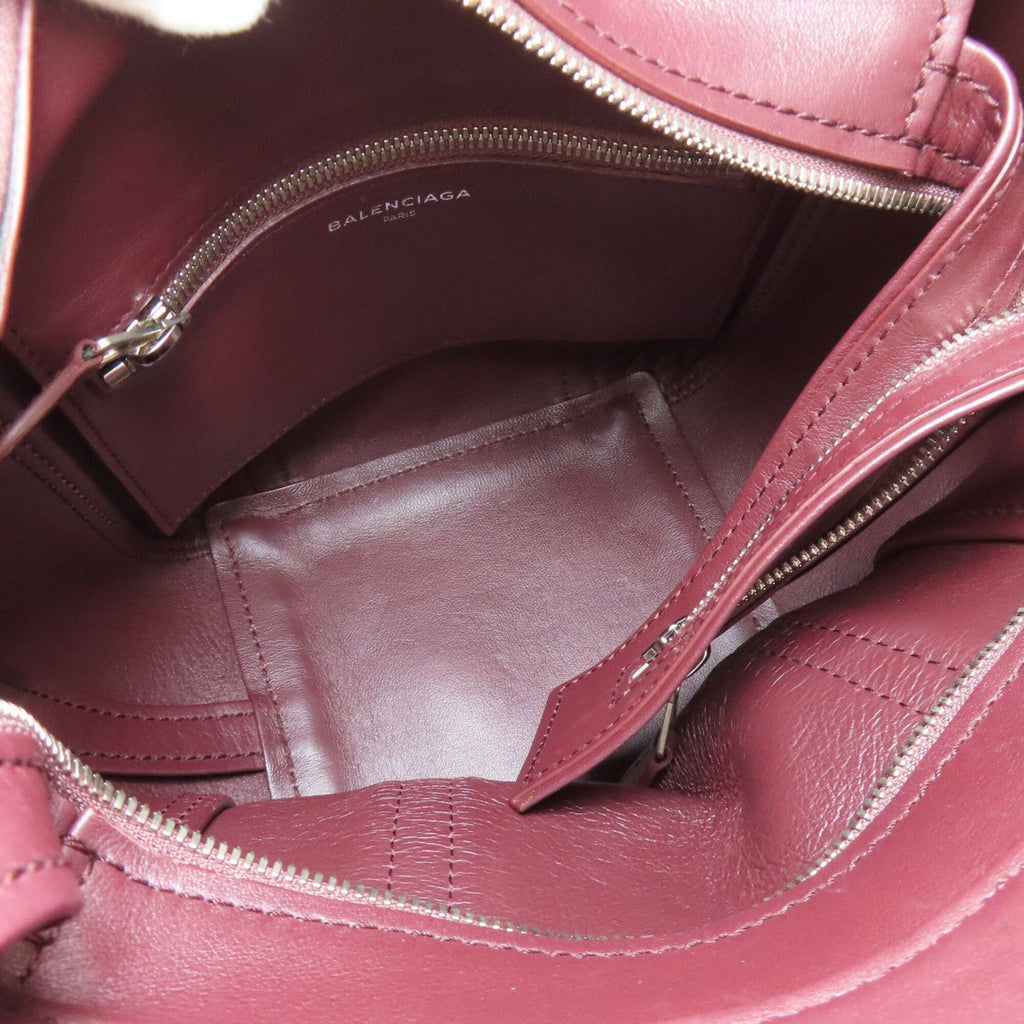 Balenciaga Bordeaux Leather Hand
