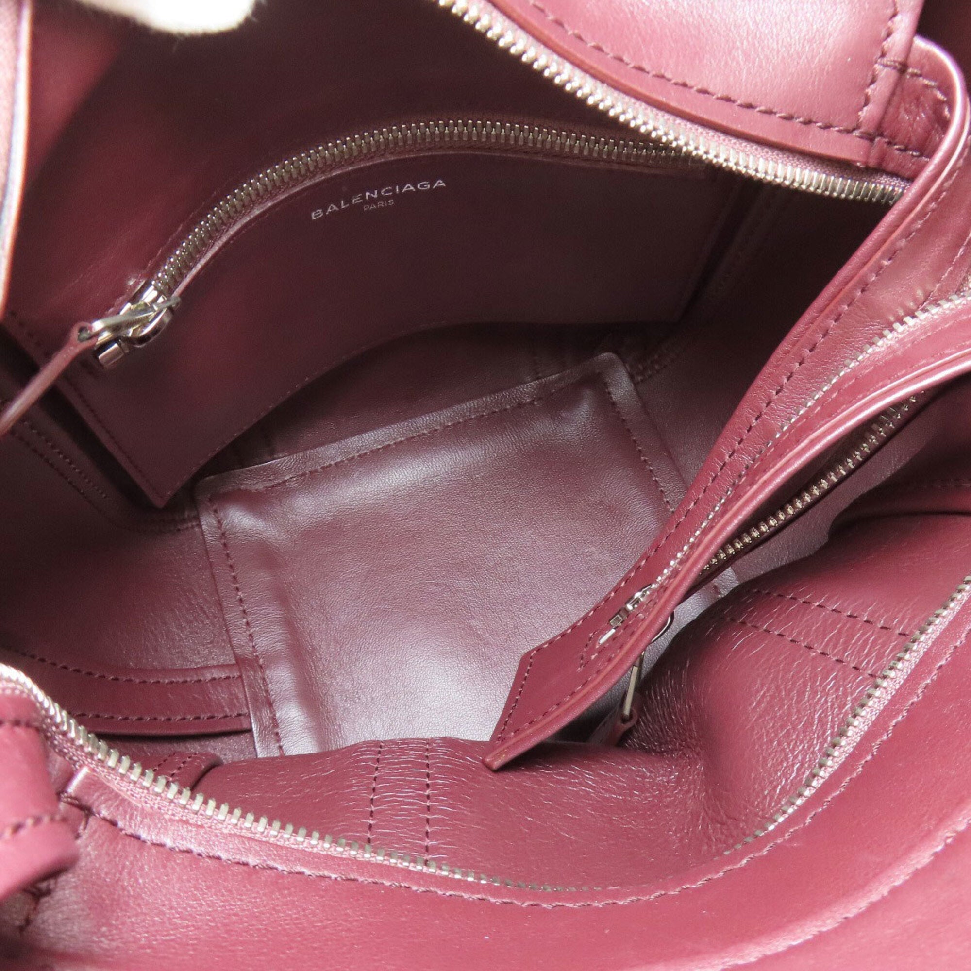 Balenciaga Bordeaux Leather Hand