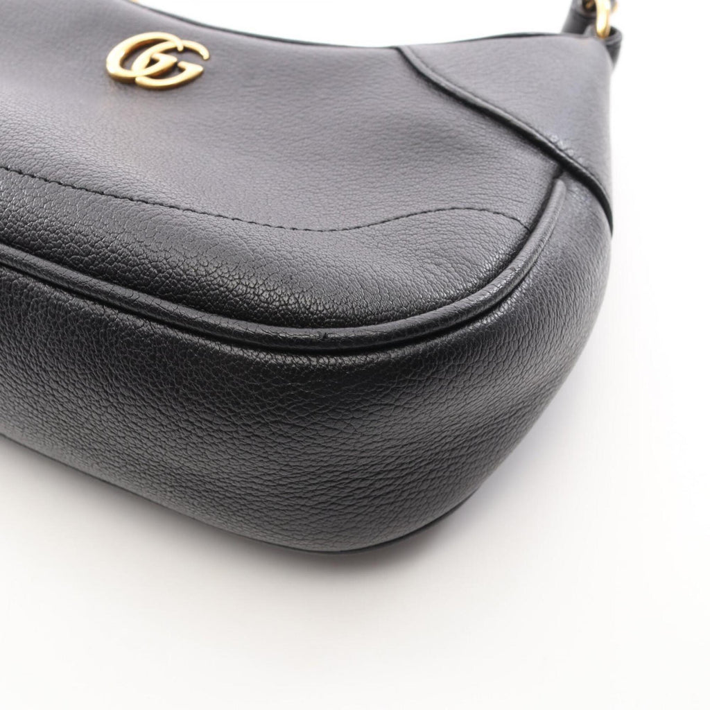 Gucci Black Leather Handbag Shoulder Bag (Pre-Owned)