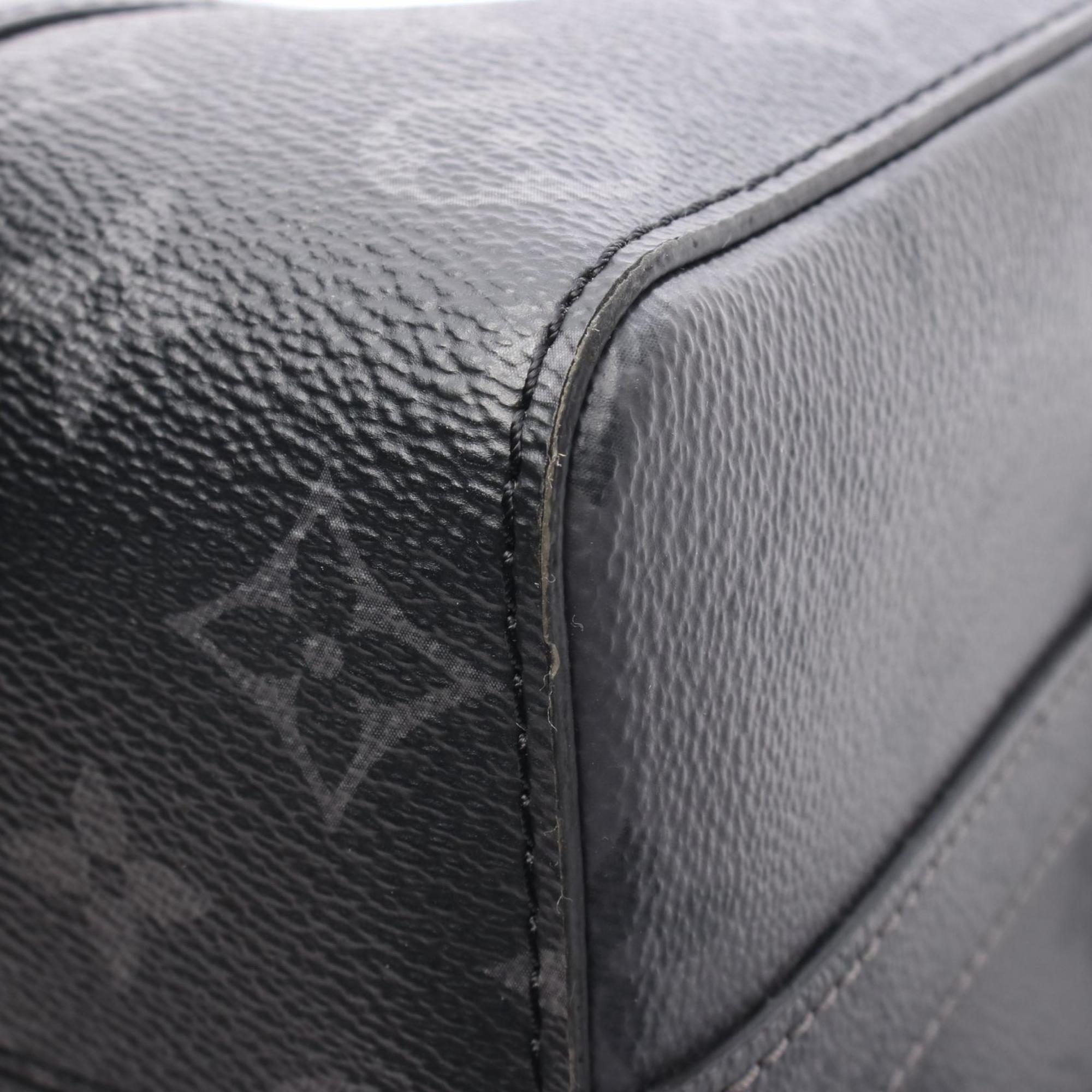 Louis Vuitton Black Gray Pvc Coated Canvas Monogram Eclipse Leather Shoulder Bag