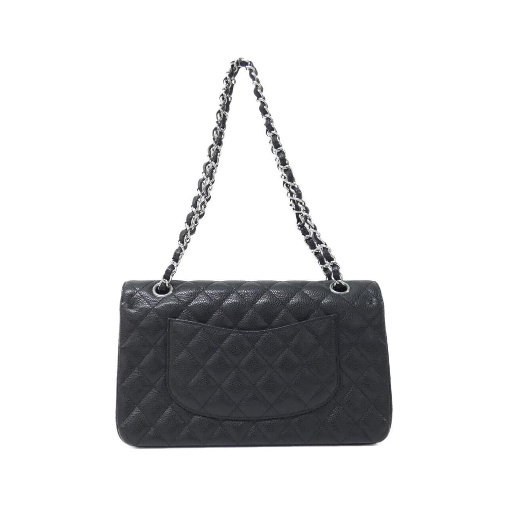 Chanel Black Bordeaux Grained Calfskin Shoulder Bag