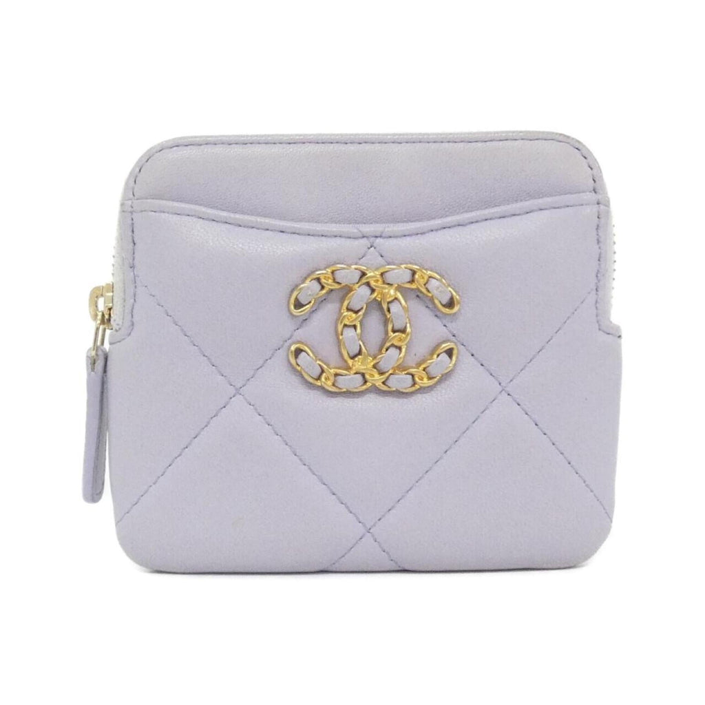 Chanel Purple Leather Coin Purse/Coin Case