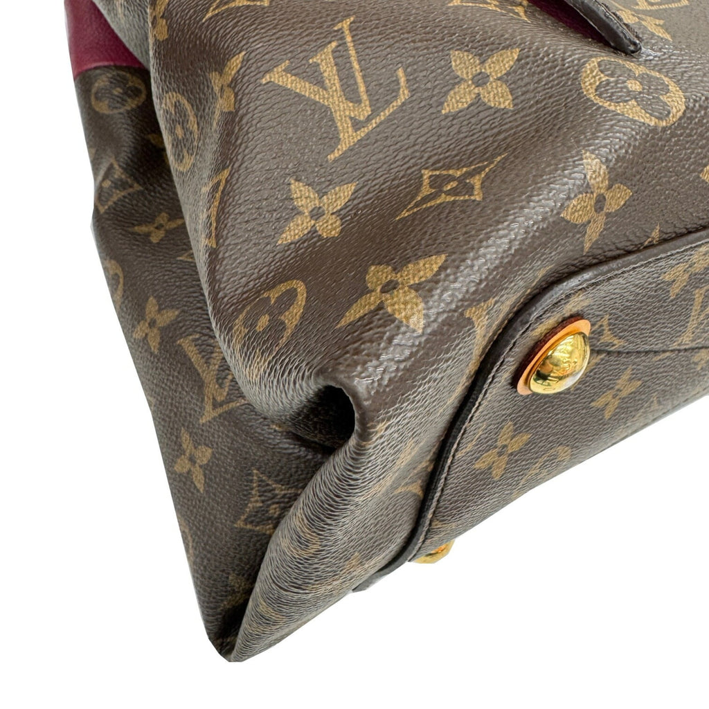 Louis Vuitton Bordeaux Brown Monogram Leather Handbag Tote Bag