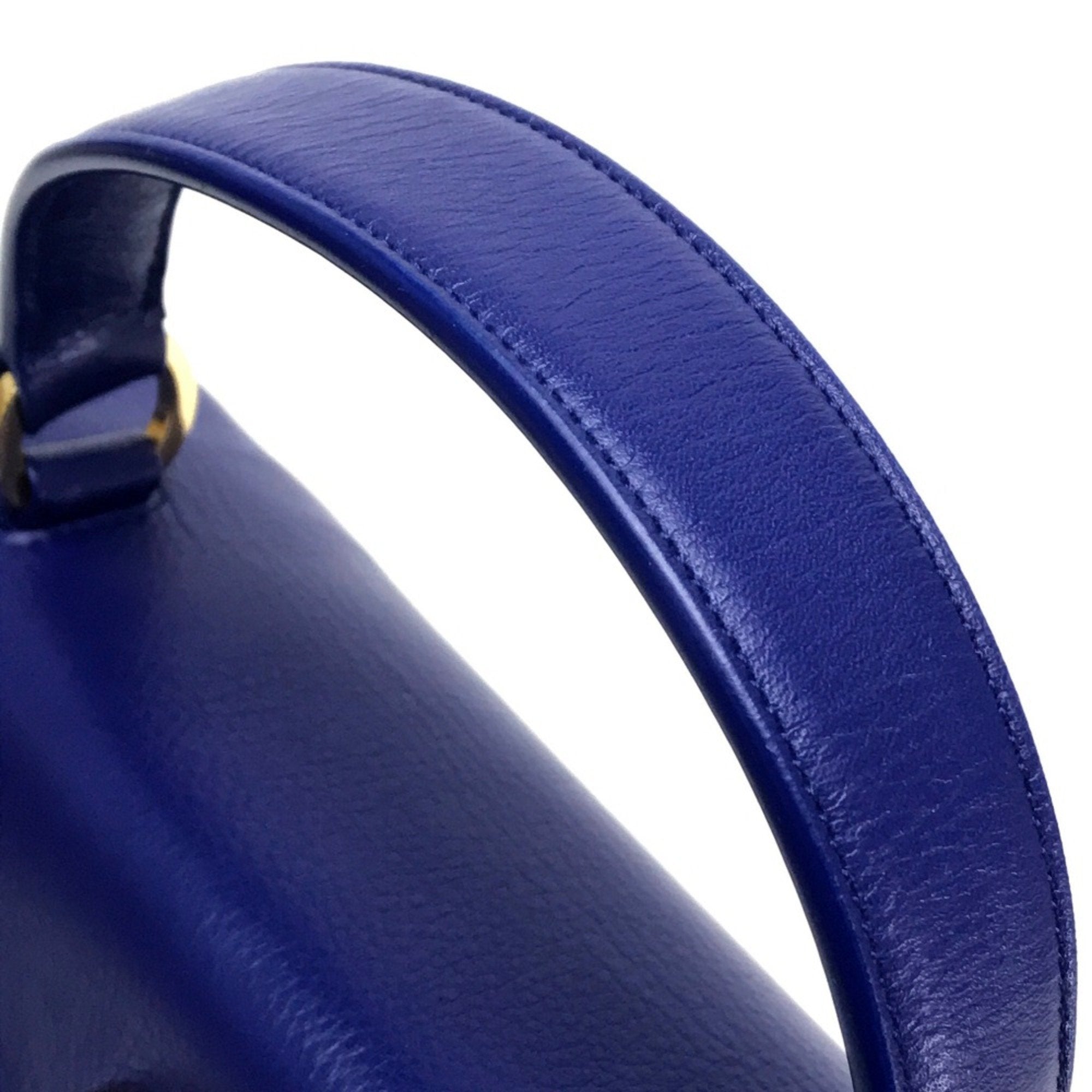Saint Laurent Blue Leather Handbag (Pre-Owned)