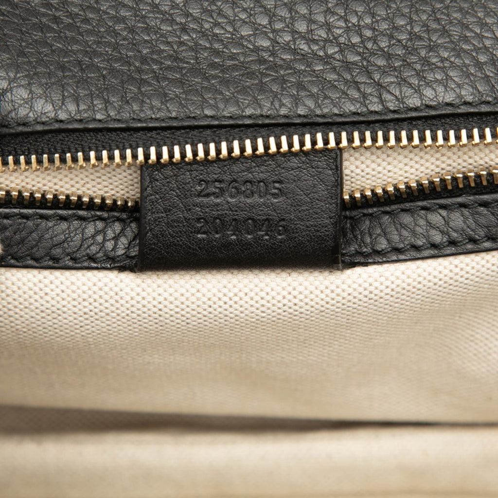 Gucci Black Leather Handbag Shoulder Bag (Pre-Owned)