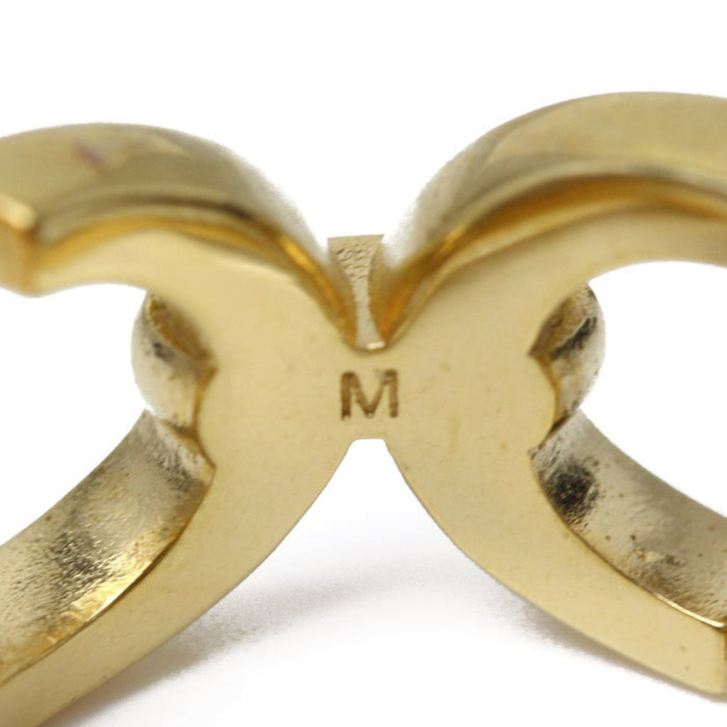 Christian Dior Gold Black Lacquer Metal Band Ring (Pre-Owned)