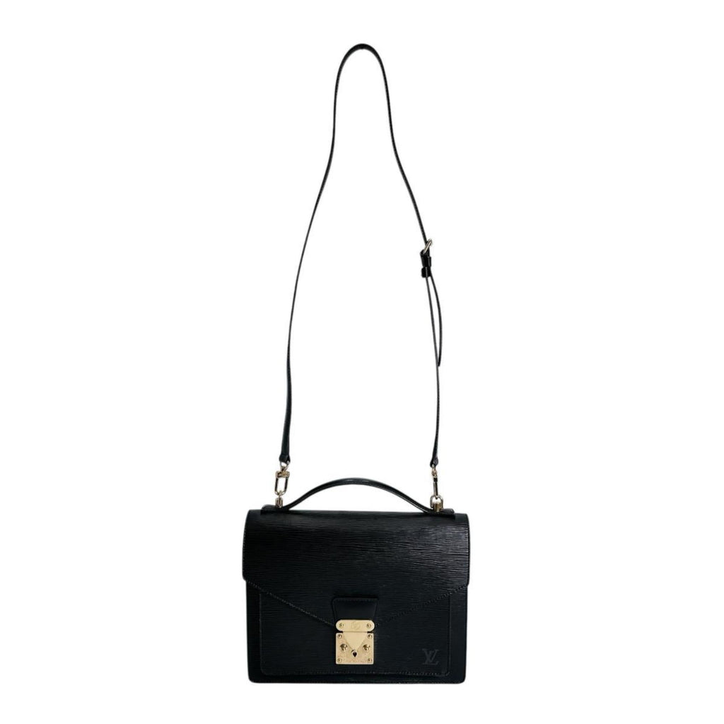 Louis Vuitton Black Epi Leather Handbag Shoulder Bag