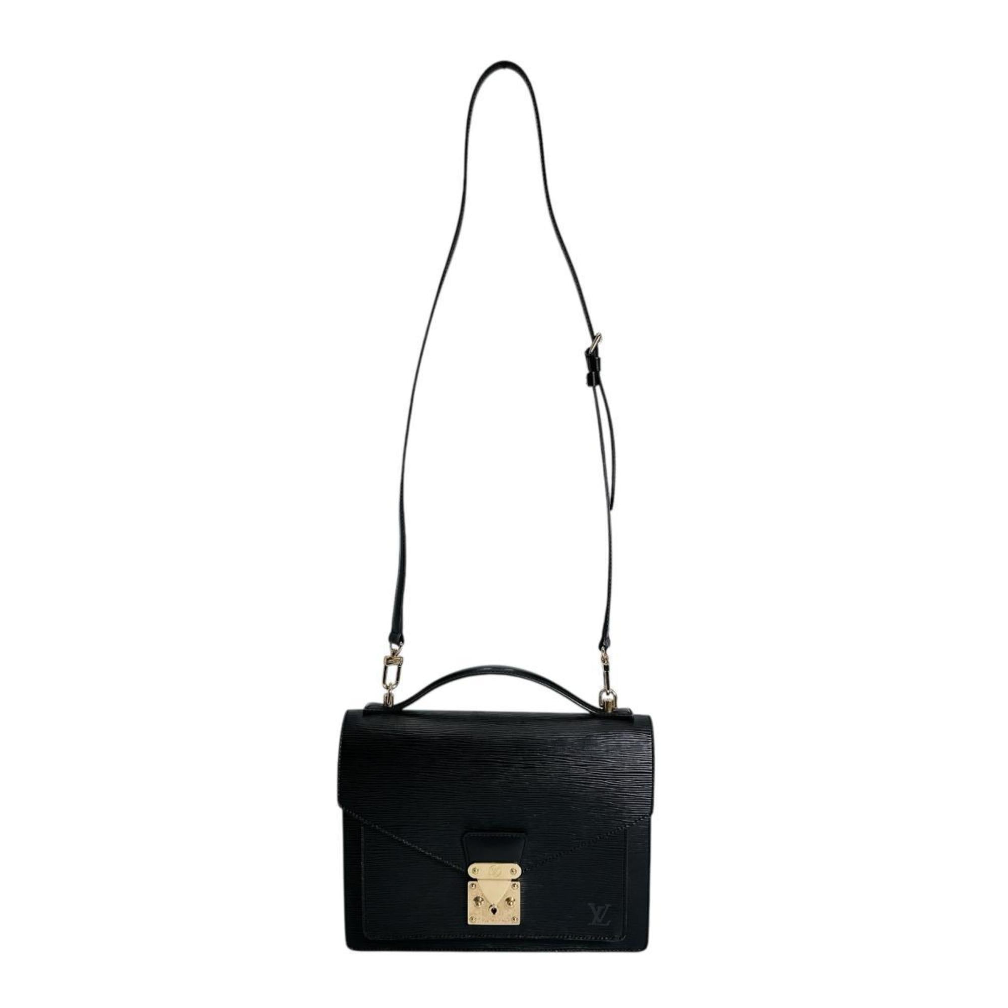 Louis Vuitton Black Epi Leather Handbag Shoulder Bag