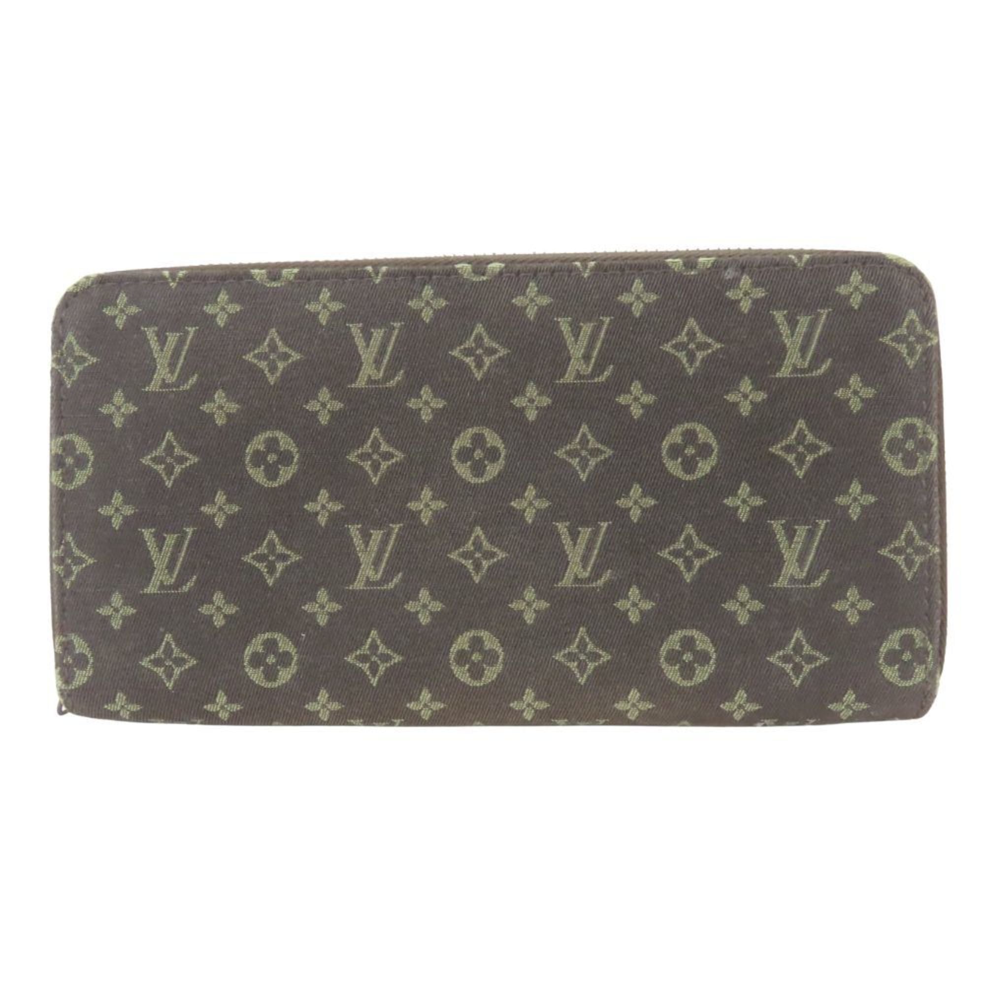 Louis Vuitton Brown Ebene Monogram Mini Lin Long Wallet