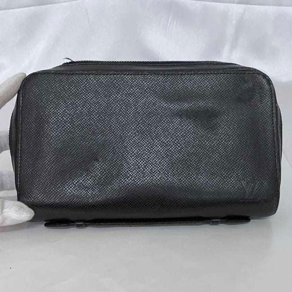 Louis Vuitton Ardoise Black Taiga Leather Long Wallet
