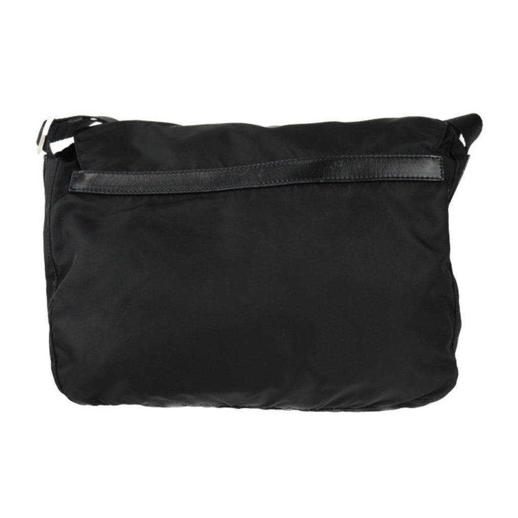 Prada Black Nylon Leather Messenger Bag Shoulder Bag