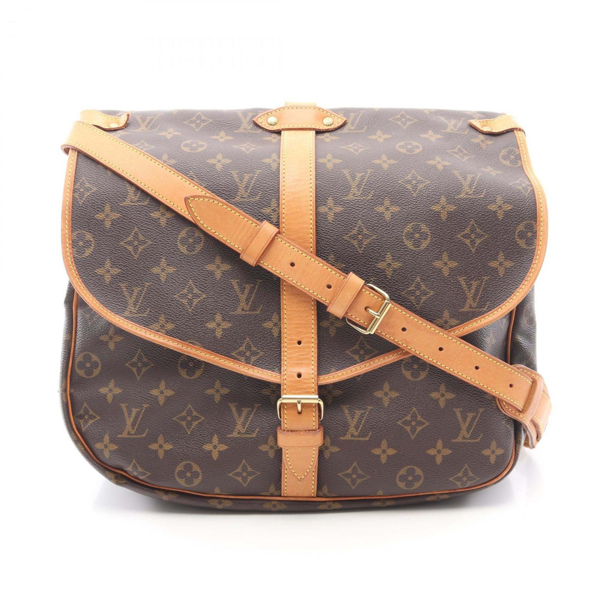 Louis Vuitton Brown Coated Canvas Pvc Monogram Leather Handbag Shoulder Bag