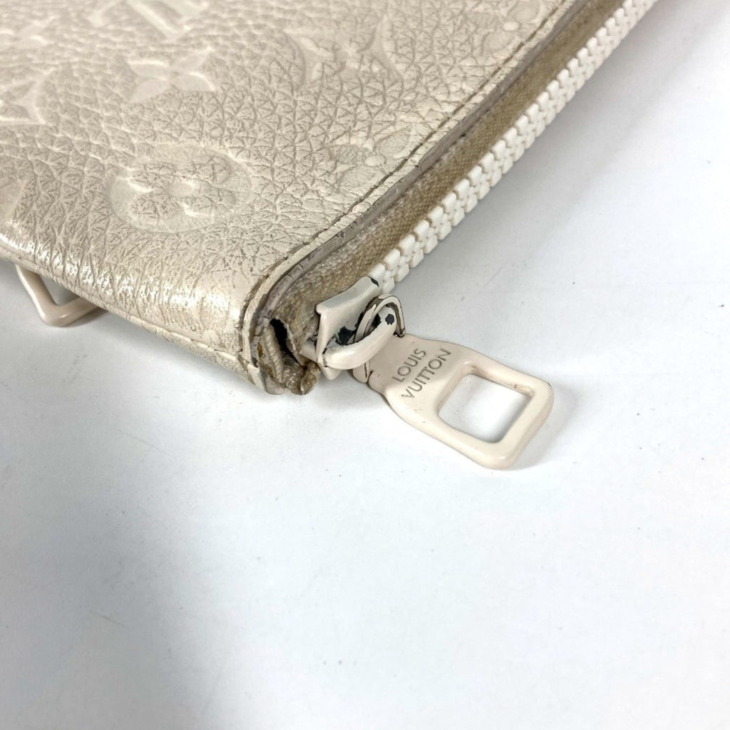Louis Vuitton White Leather Clutch Bag Pochette Pouch