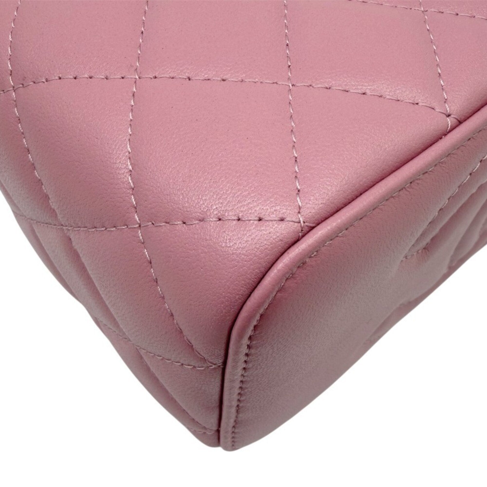 Chanel Pink Leather Handbag Shoulder Bag