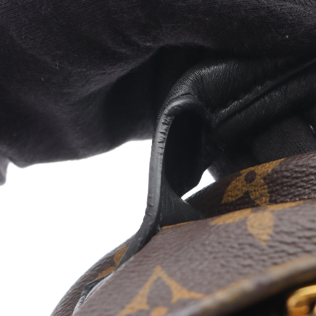 Louis Vuitton Black Brown Coated Canvas Leather Backpack