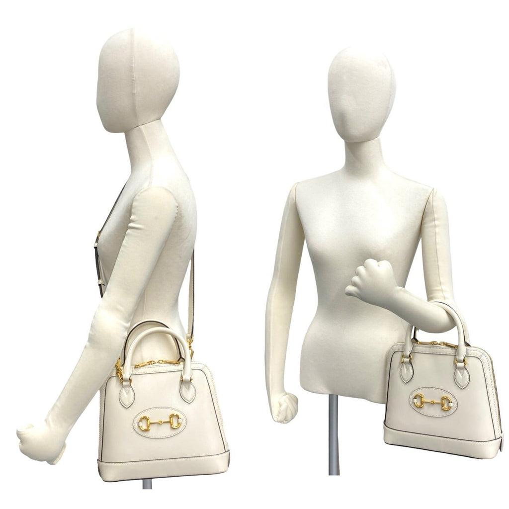Gucci White Leather Handbag Shoulder Bag (Pre-Owned)
