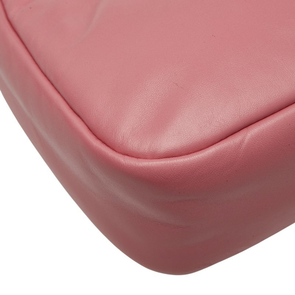 Prada Pink Leather Handbag Pouch Shoulder Bag