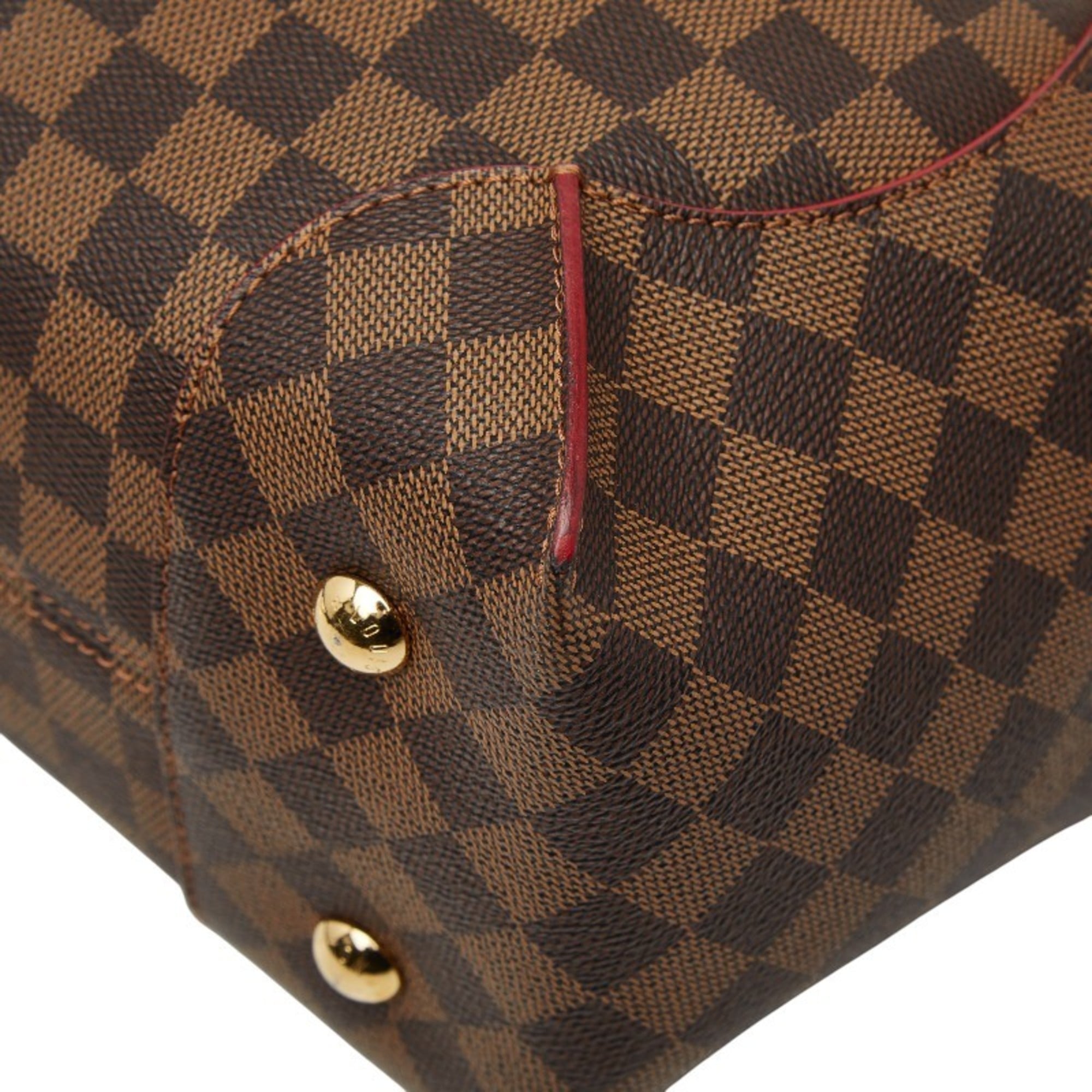 Louis Vuitton Brown Red Color Pvc Leather Shoulder Bag