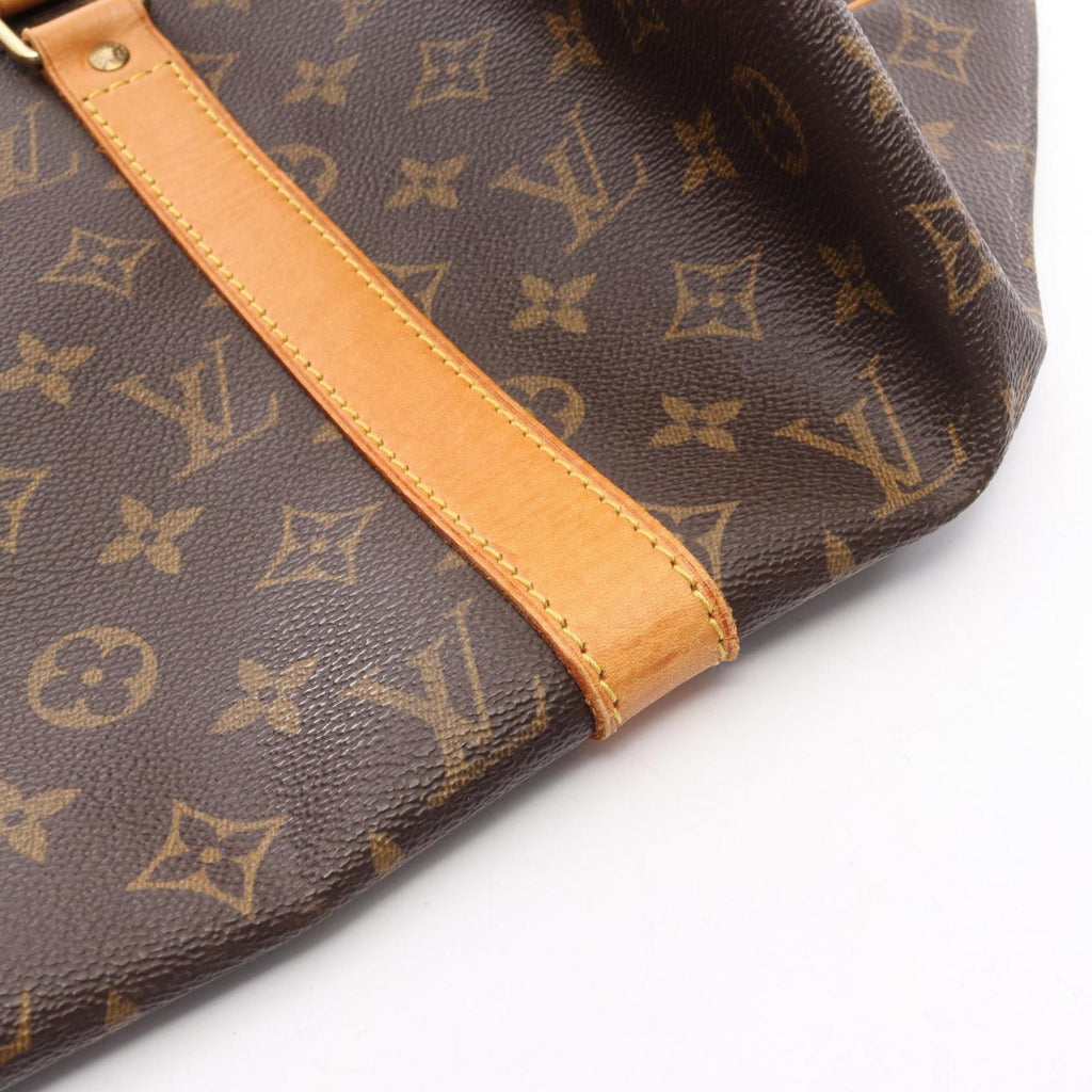 Louis Vuitton Brown Monogram Coated Canvas Leather Boston Bag