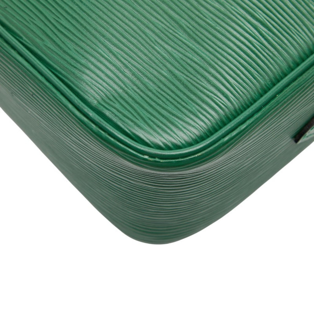 Louis Vuitton Borneo Green Leather Shoulder Bag