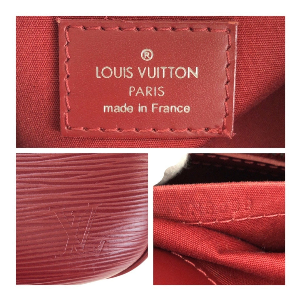 Louis Vuitton Red Color Leather Handbag Tote Bag