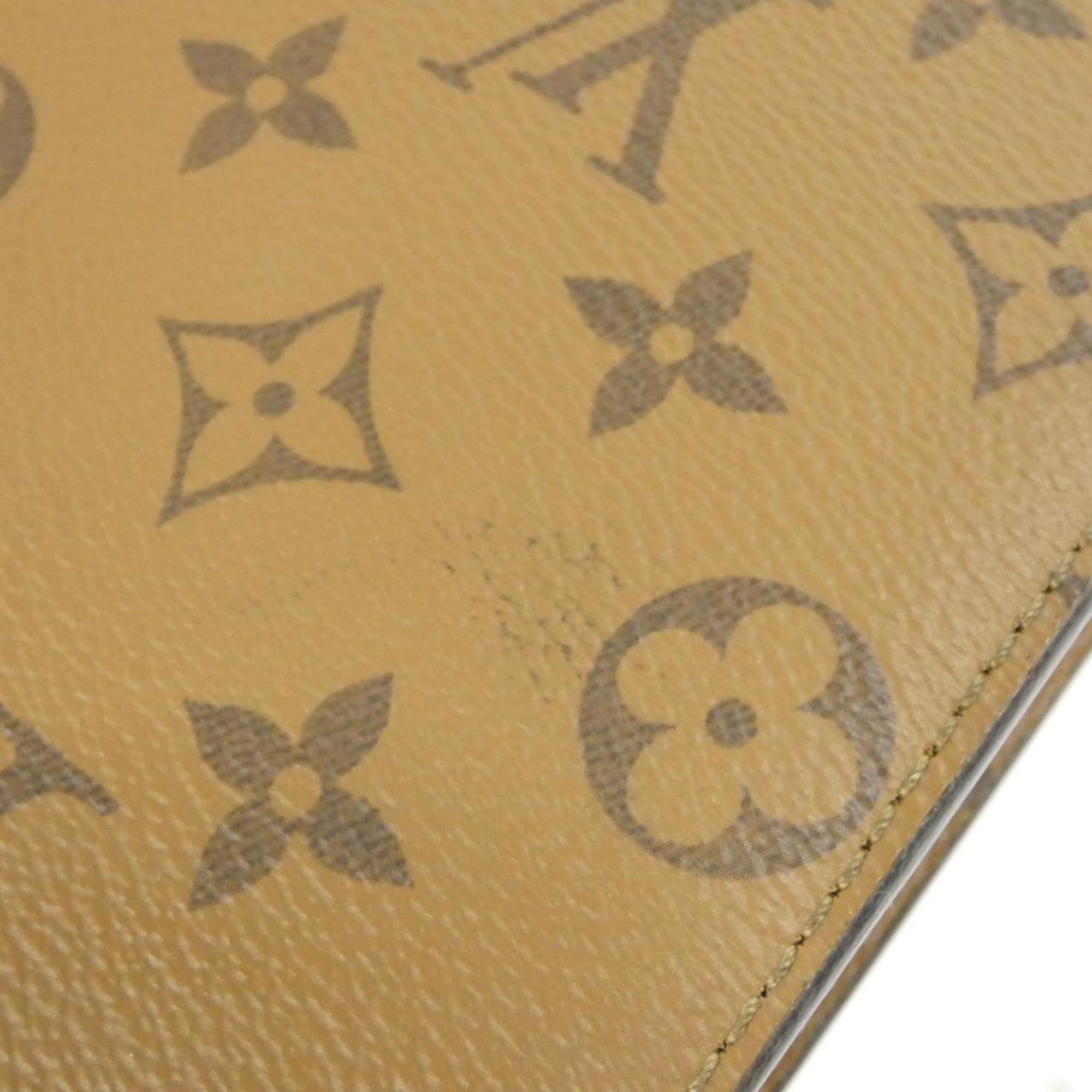 Louis Vuitton Marron Coated Canvas Chain/Shoulder Wallet
