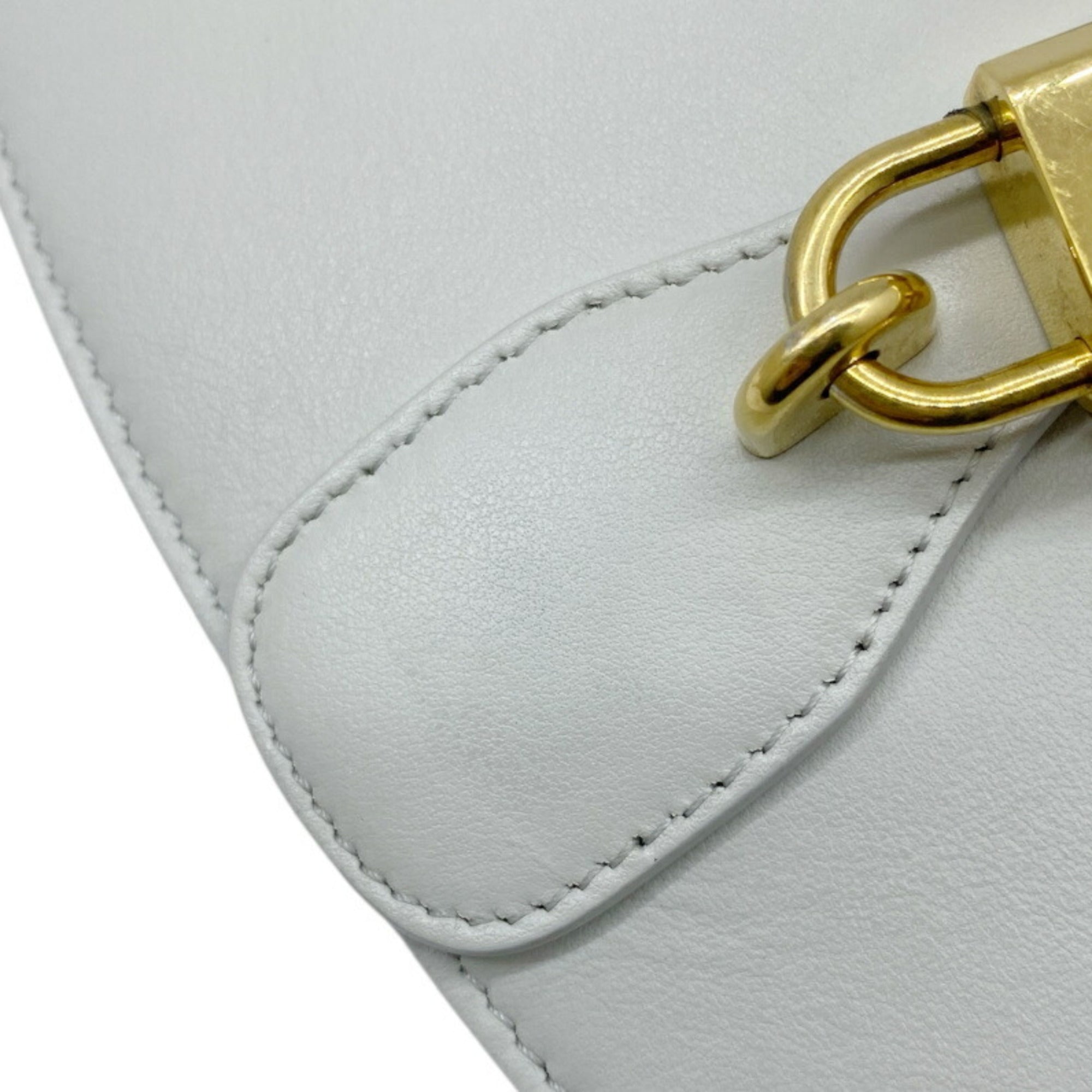 Celine Light Gray Leather Handbag