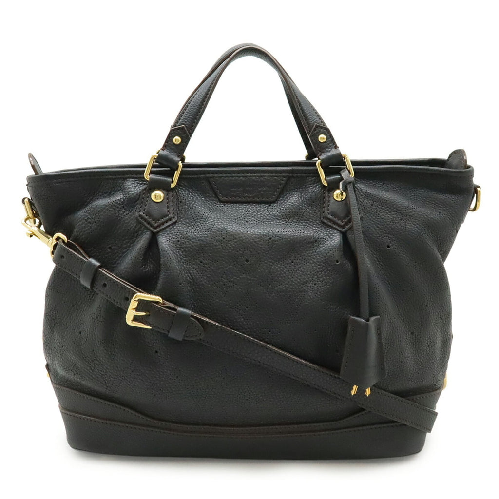 Louis Vuitton Mahina Black Noir Mahina Leather Handbag Shoulder Bag Tote Bag